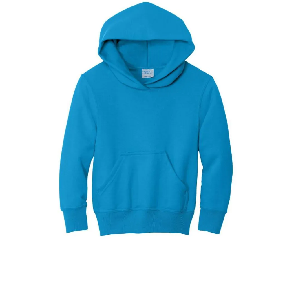 Port & Company® Colors Youth Core Fleece Pullover Hooded Sweatshirt