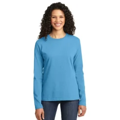 Port & Company® Core Cotton Colors Long Sleeve Ladies T-Shirt