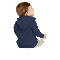Port & Company® Core Fleece Full-Zip Hooded Infant Sweatshirt