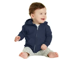 Port & Company® Core Fleece Full-Zip Hooded Infant Sweatshirt