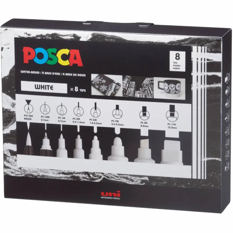 POSCA All White Paint Marker Set