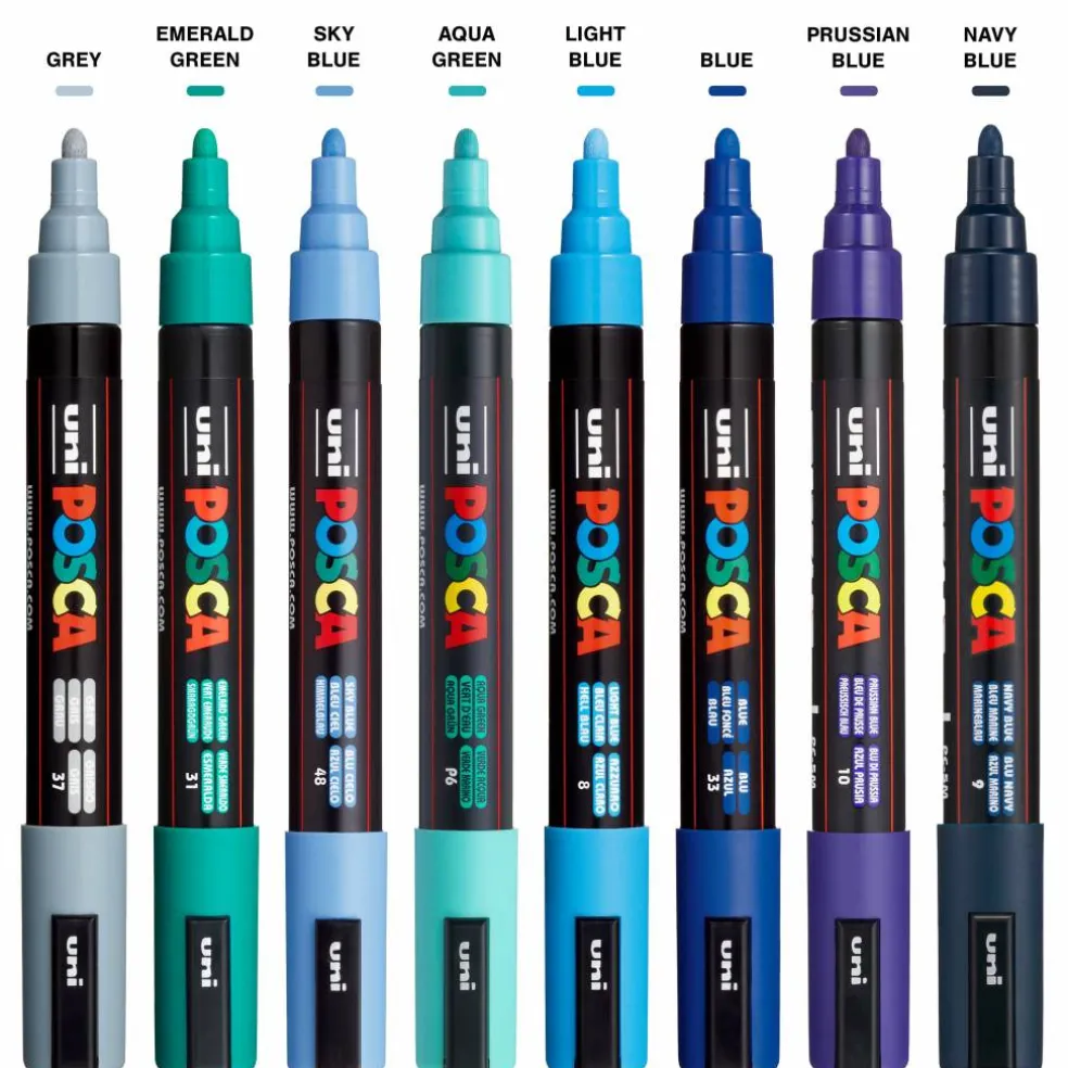 POSCA Cool Colors PC-5M Paint Marker Set