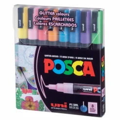 POSCA PC-3ML Fine Tip Glitter Paint Marker Set