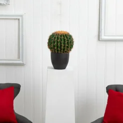 14" Potted Artificial Cactus