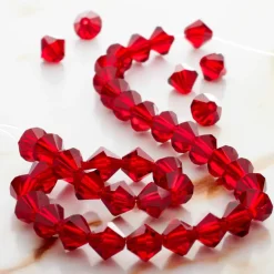 Preciosa Glass Crystal Bicone Beads, 6mm by Bead Landing™