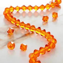 Preciosa Glass Crystal Bicone Beads, 6mm by Bead Landing™