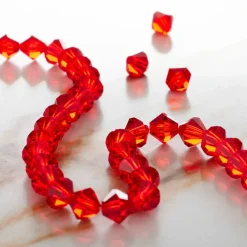Preciosa Glass Crystal Bicone Beads, 6mm by Bead Landing™