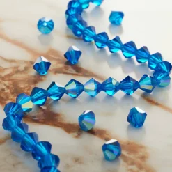 Preciosa Glass Crystal Bicone Beads, 6mm by Bead Landing™