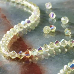 Preciosa Glass Crystal Bicone Beads, 4mm by Bead Landing™