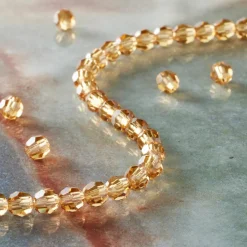 Preciosa Glass Crystal Round Beads, 4mm by Bead Landing™