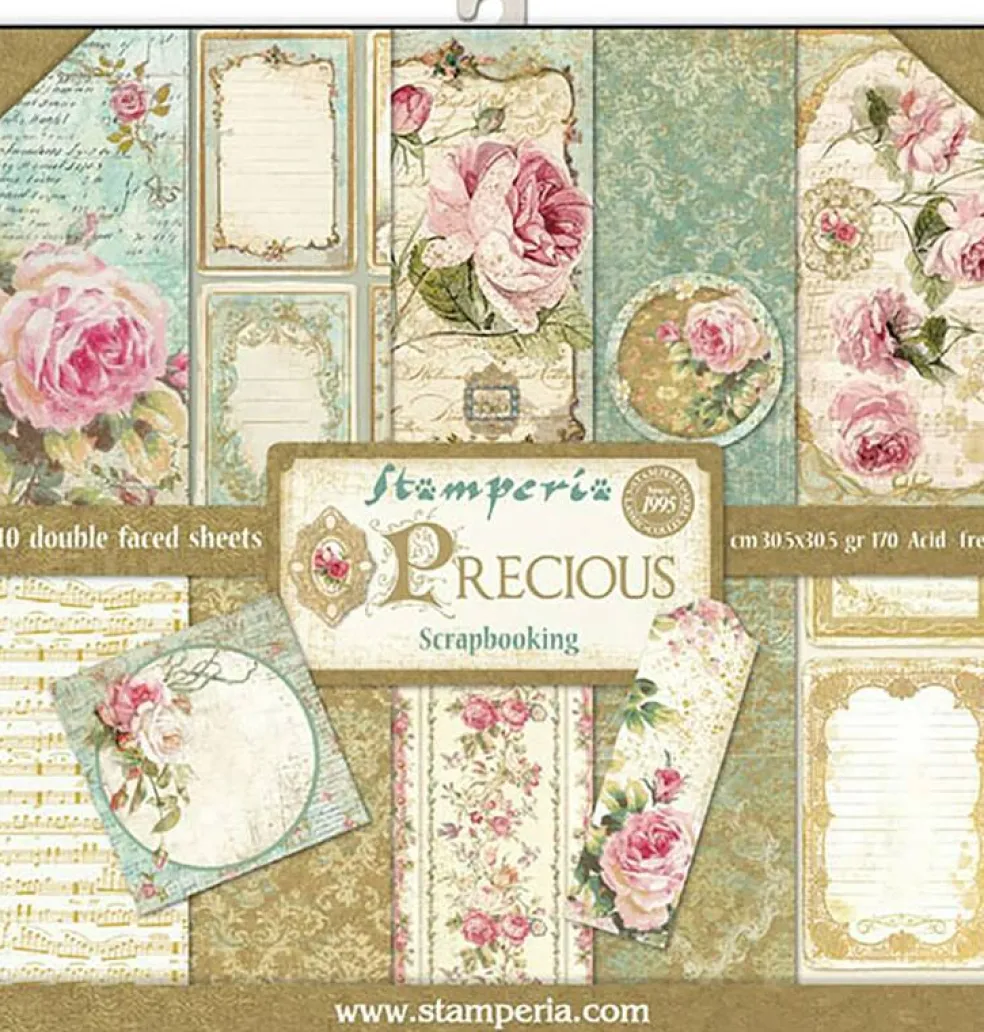Precious 12x12 Paper Pad - Stamperia