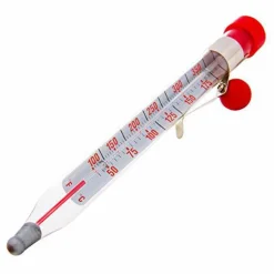 Precision Classic Candy/Deep Fry/Confection Glass Thermometer, Red/Clear