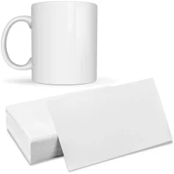 Precut Butcher Paper Sheets - Fits 15 oz Sublimation Mugs Perfectly (10 in x 4.5 in), White, Uncoated