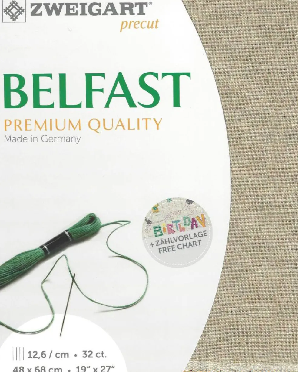 Precut Zweigart Belfast 32 count Raw