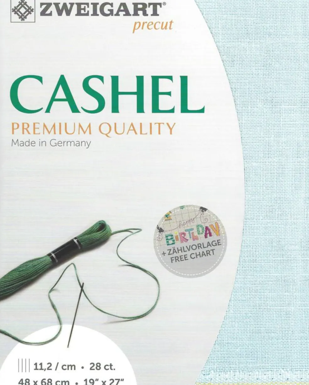 Precut Zweigart Cashel 28 count Ice Blue