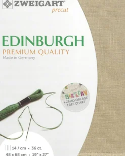 Precut Zweigart Edinburgh 36 count Light Mocha
