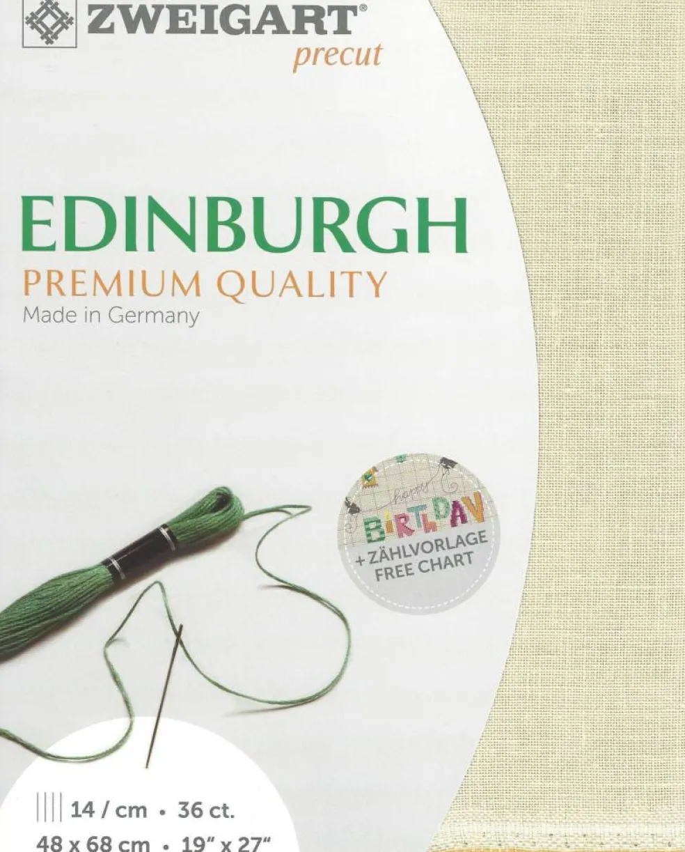 Precut Zweigart Edinburgh 36 count Platinum