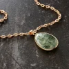 Prehnite Faceted Teardrop Pendant by Bead Landing™