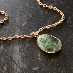Prehnite Faceted Teardrop Pendant by Bead Landing™