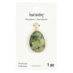 Prehnite Faceted Teardrop Pendant by Bead Landing™
