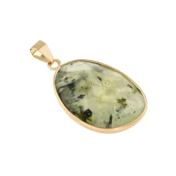 Prehnite Faceted Teardrop Pendant by Bead Landing™