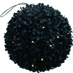 Pre-Lit Black Boxwood UV Resistant Kissing Ball by Ashland®