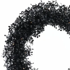 20" Pre-Lit Black Boxwood Wreath by Ashland®