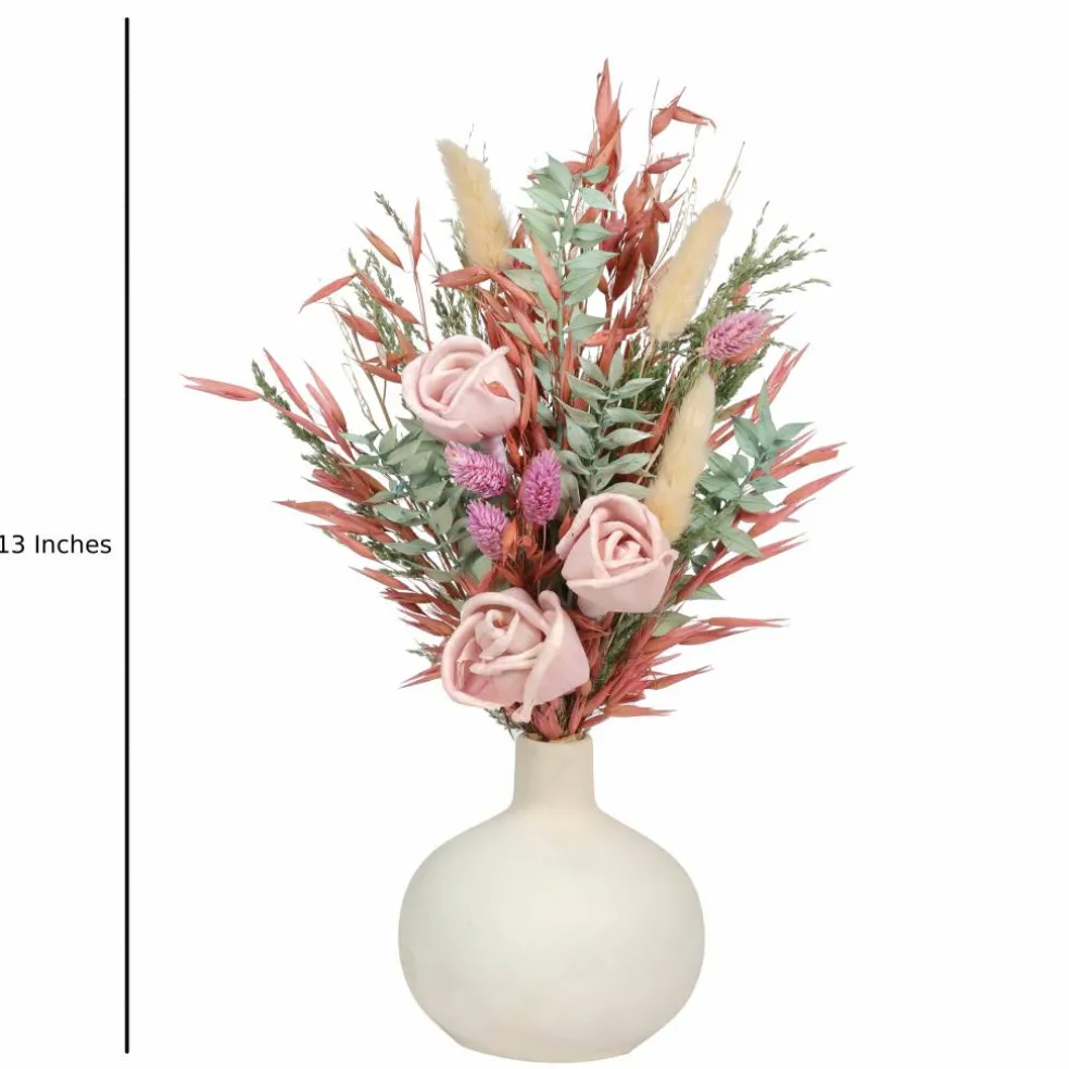 13" Premade Dried Botanical Mix in Ceramic Vase by Ashland®