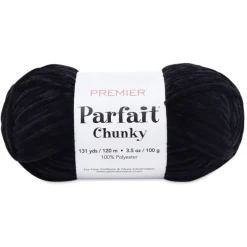 Premier Yarn Parfait Chunky Yarn - Black, 131 yds