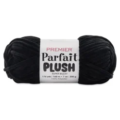 Premier Yarn Parfait Plush Yarn - Black, 7 oz