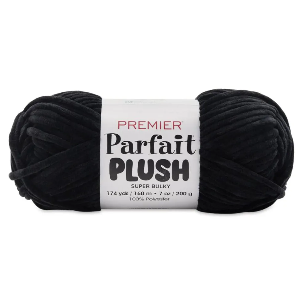 Premier Yarn Parfait Plush Yarn - Black, 7 oz