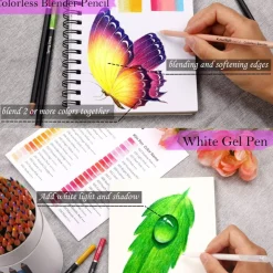 Premium Colored Pencils,Set of 120 Colors,Artists Soft Core with Vibrant Color,Ideal for Drawing Sketching Shading,Coloring Pencils for Adults Beginners kids