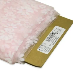 Premium Flocked Daisy Tulle Fabric Bolt of 54" X 10 Yards
