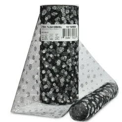 Premium Glitter Dots Tulle Spool of 6" X 10 Yards