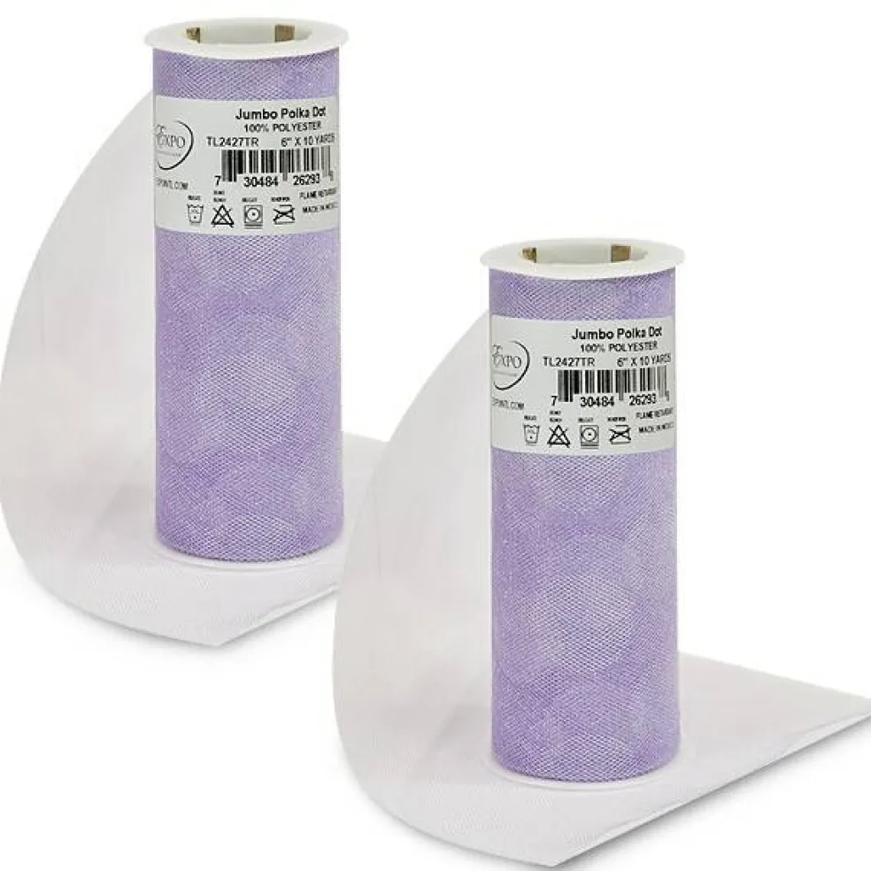 Premium Jumbo Polka Dot Tulle Spool of 6" X 10 Yards