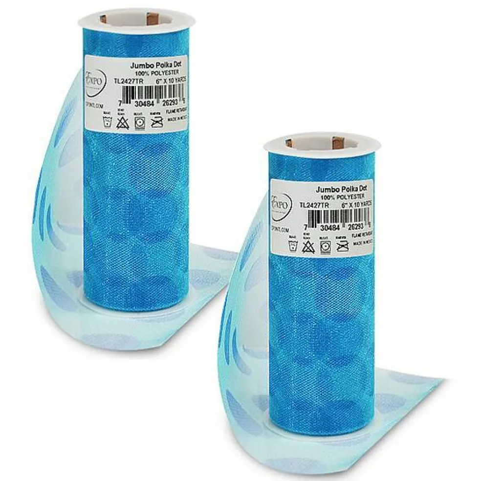 Premium Jumbo Polka Dot Tulle Spool of 6" X 10 Yards
