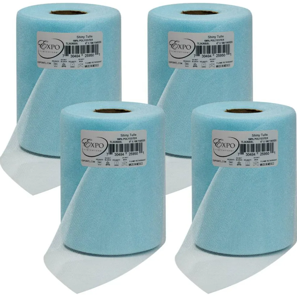 Premium Shiny Tulle Spool of 6-inch X 100 Yards