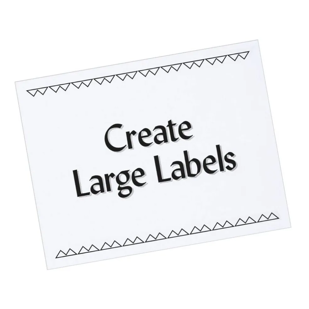PRES-a-ply White Labels, 8-1/2" x 11", Permanent-Adhesive, 1-up, 100 labels