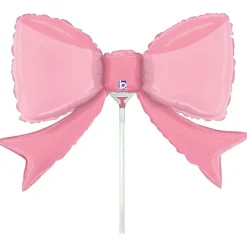 12.5" Pretty Pink Bow Stick Balloon