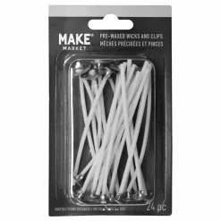 Pre-Waxed Candle Wicks & Clips by Make Market®