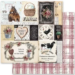 Prima Marketing Farm Sweet Farm Bundle by Frank Garcia Collection Bundle Scrapbooking Journal Scrapbook Supplies Material Craft Notebooks Decoupage Album Art Journaling