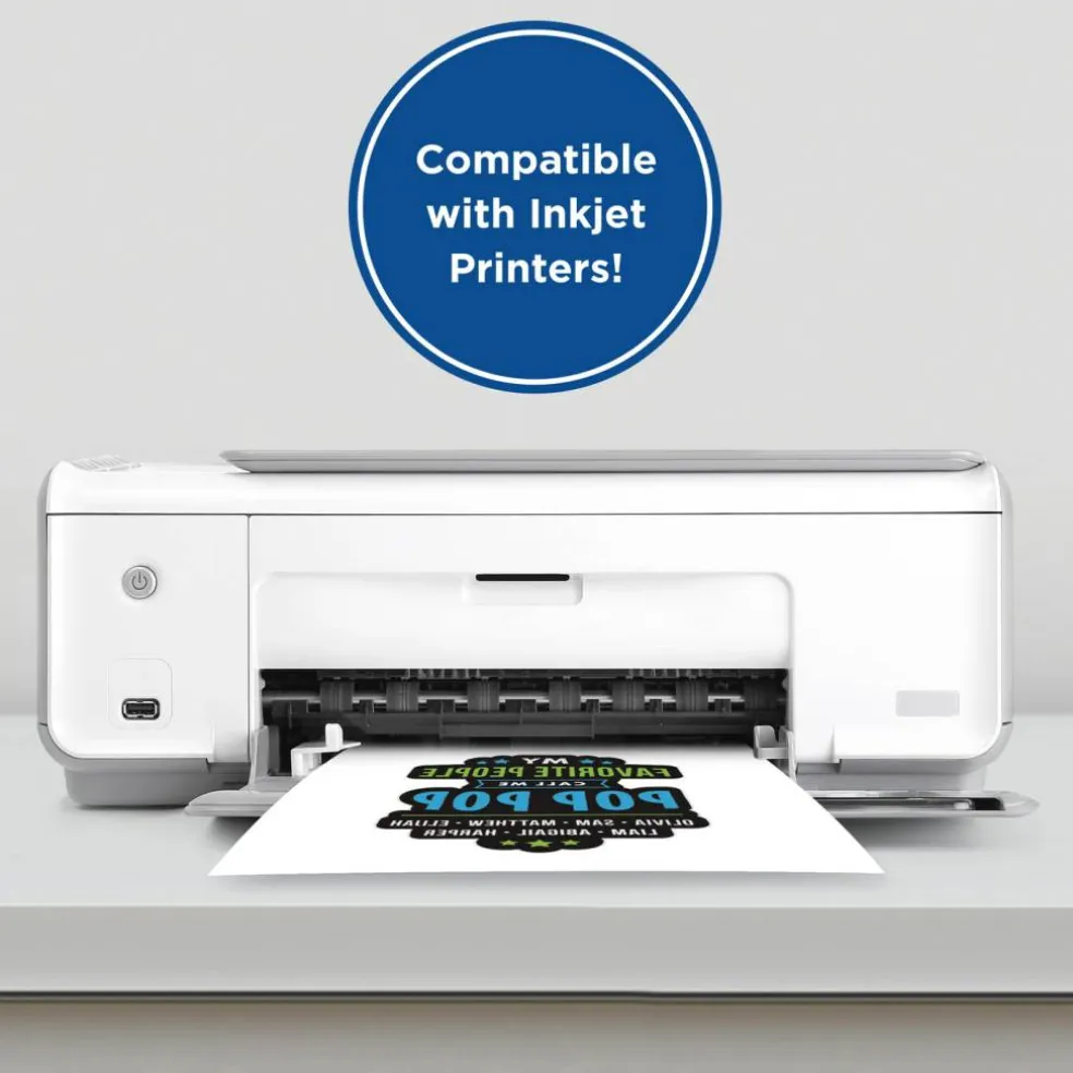 Printworks Dark T-Shirt Transfers for Inkjet Printers, 20 Sheets, 8 ½” x 11” (00545-1)