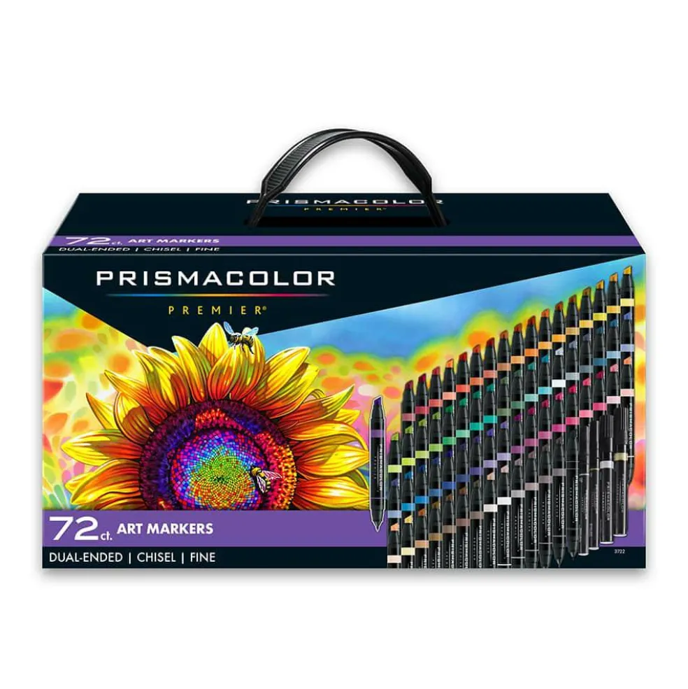 Prismacolor® Premier® Dual-Ended 72 Color Sunflower Box Art Marker Set