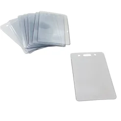 Proximity Badge Holders, Vertical, Clear, Pack of 50