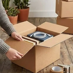 25 Psc Corrugated Shipping Boxes Durable Kraft Case 16 x 12 x 10 Inch