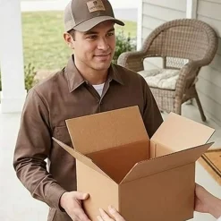 25 Psc Corrugated Shipping Boxes Durable Kraft Case 16 x 12 x 10 Inch