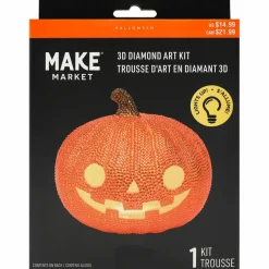 5.5" Pumpkin 3D LED Diamond Art Kit by Make Market®