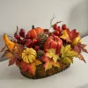17" Pumpkin, Gourd, Berry & Maple Leaf Arrangement