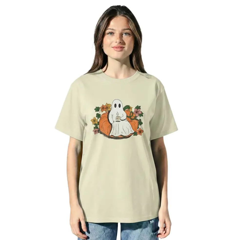 Pumpkin Patch Ghost Adult T-Shirt