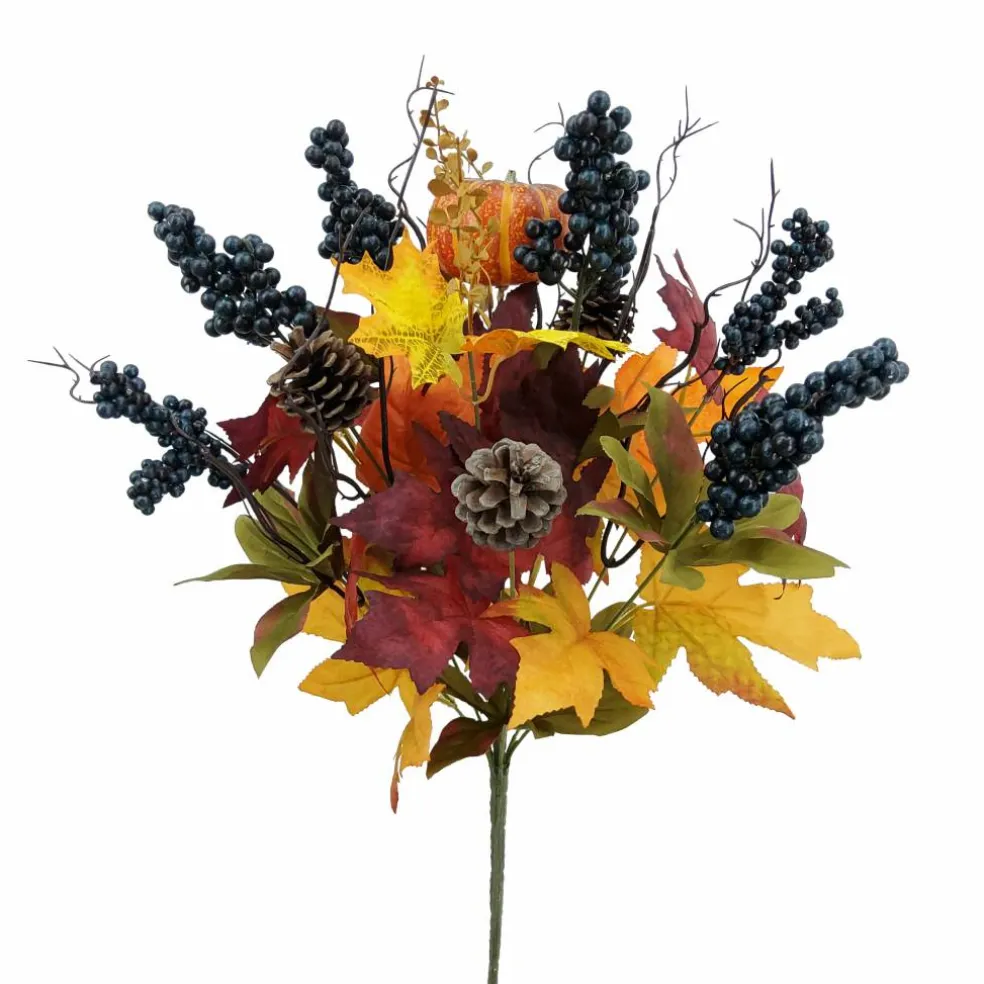 21.5" Pumpkin, Pinecone & Leaves Mix Bush by Ashland®